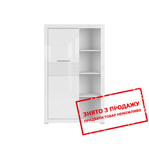 Стелаж Flames REG1D BRW 1-дверний Білий/білий глян...