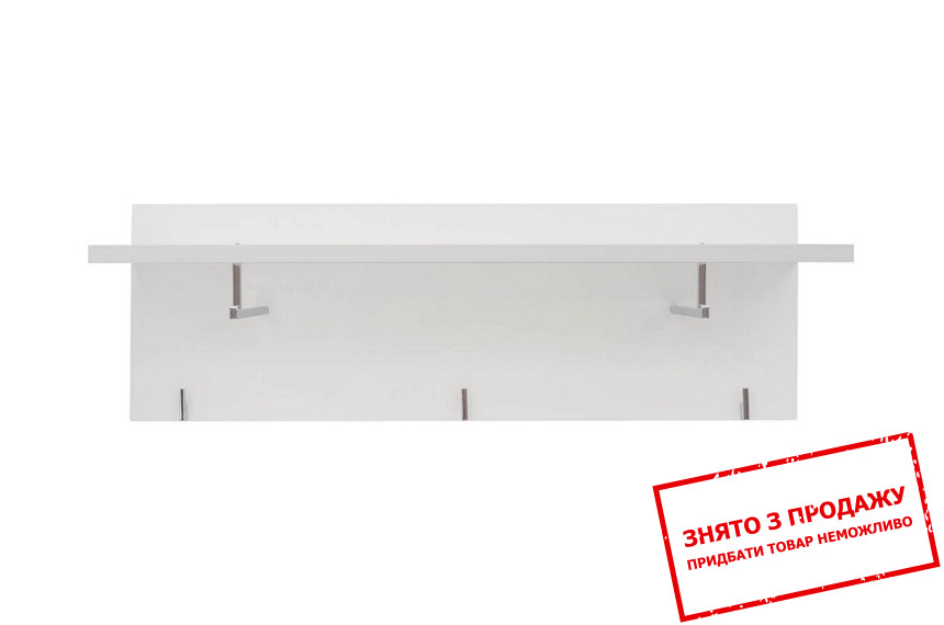 Вішалка Flames PAN/3/9 BRW настінна Білий/білий глянець