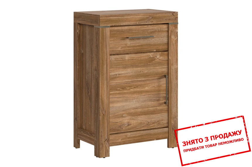 Комод Gent KOM1D1S/10/7 BRW 1-дверний з 1 шухлядою Дуб стірлінг
