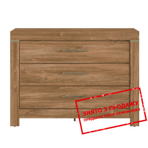 Комод Gent KOM3S/9/12 BRW з 3 шухлядами Дуб стірлі...