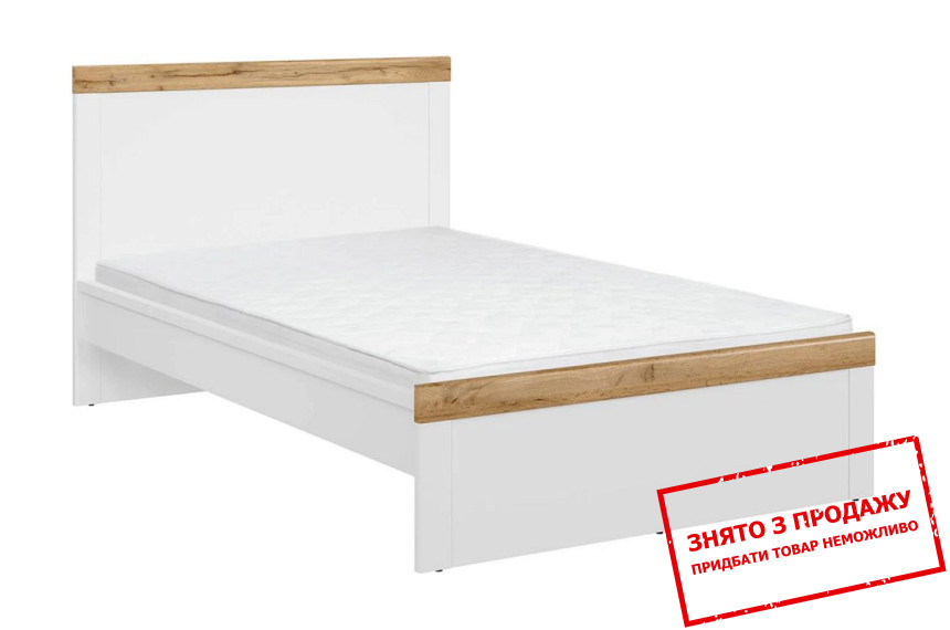 Ліжко (каркас) LOZ/120 Holten BRW Білий/білий глянець