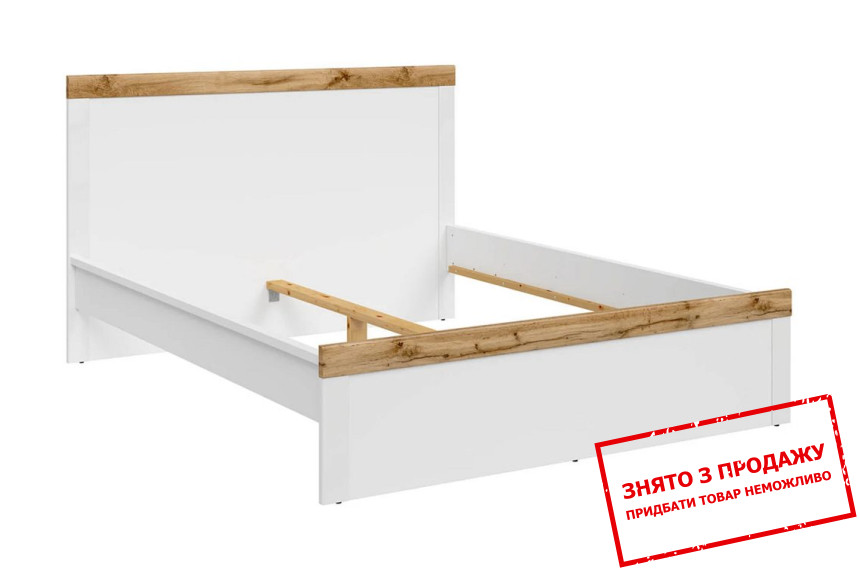 Ліжко (каркас) LOZ/140 Holten BRW Білий/білий глянець