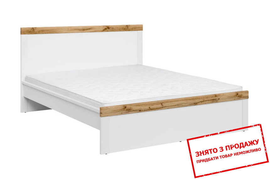 Ліжко (каркас) LOZ/160 Holten BRW Білий/білий глянець