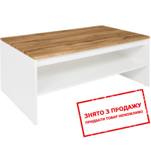 Стіл журнальний Holten LAW110 BRW Білий/білий глян...