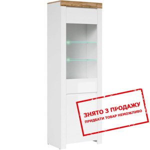 Вітрина Holten REG1D1W BRW 2-дверна Білий/білий гл...