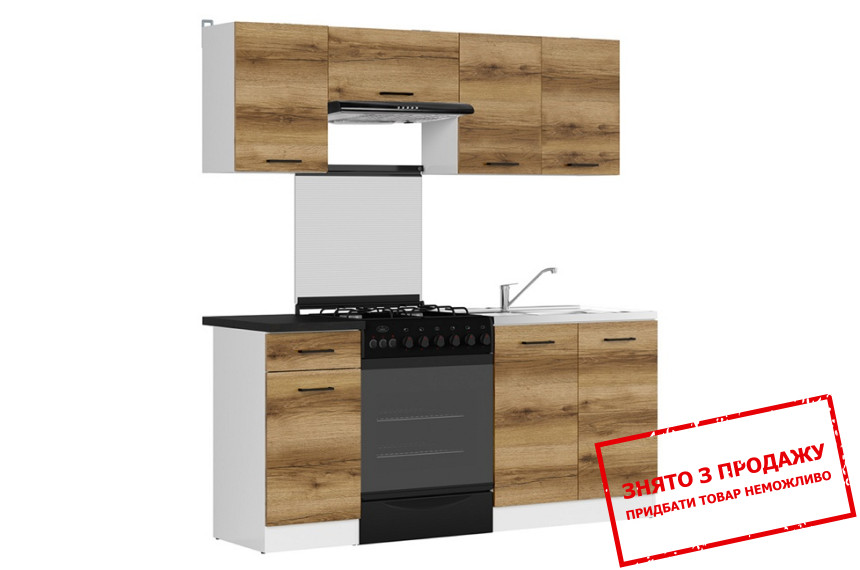 Кухня Junona Line 180 Дуб делано світлий/Білий BRW