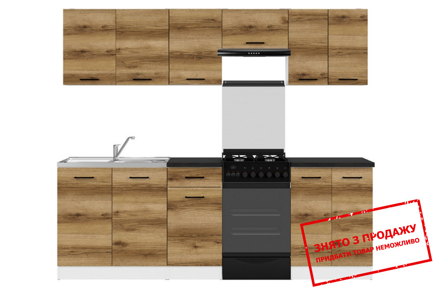 Кухня Junona Line 230 Дуб делано світлий/Білий BRW