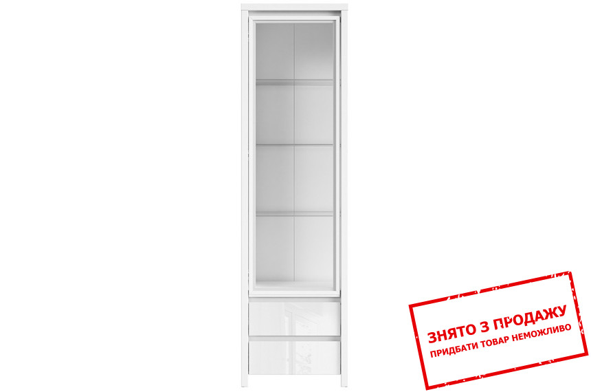 Вітрина Каспіан Білий/білий блиск REG1W2S BRW