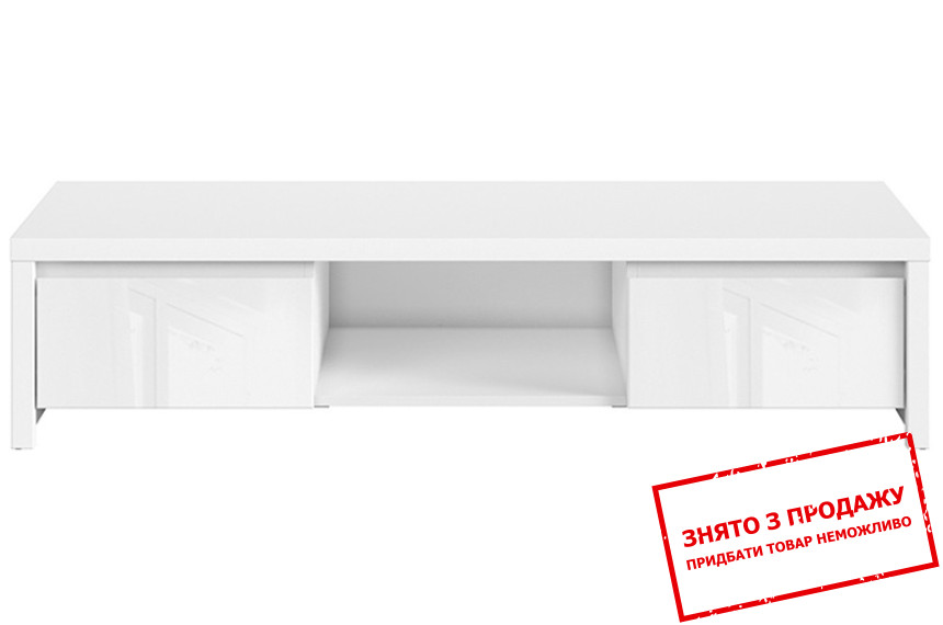 Тумба під телевізор Каспіан Білий/білий блиск RTV2S BRW