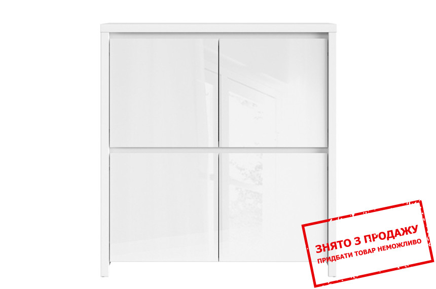 Комод Каспіан Білий/білий блиск KOM4D BRW