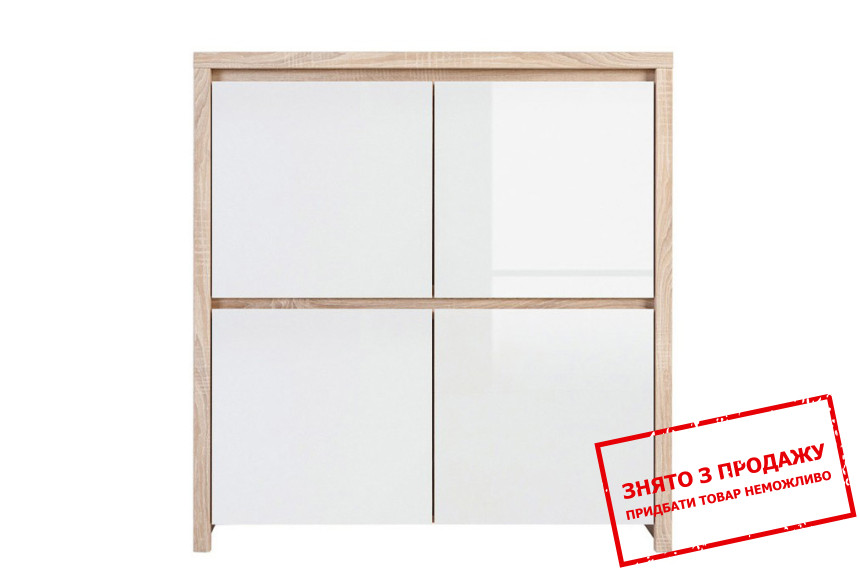 Комод Каспіан Дуб сонома/білий глянець KOM4D BRW