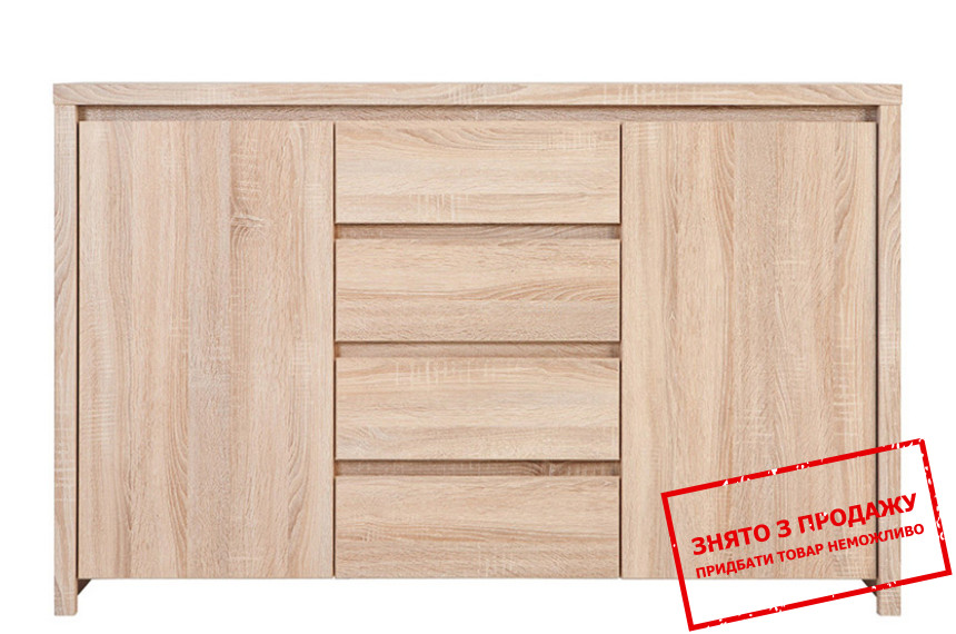 Комод Каспіан Дуб сонома KOM2D4S BRW