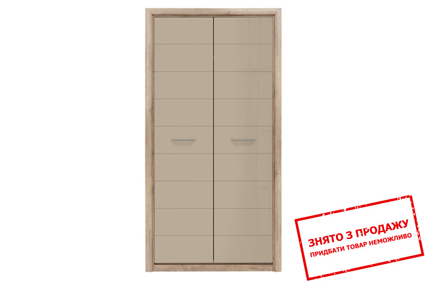 Шафа для одягу Koen 2 SZF2D BRW 2-дверна Дуб каньйон монумент/піщаний глянець