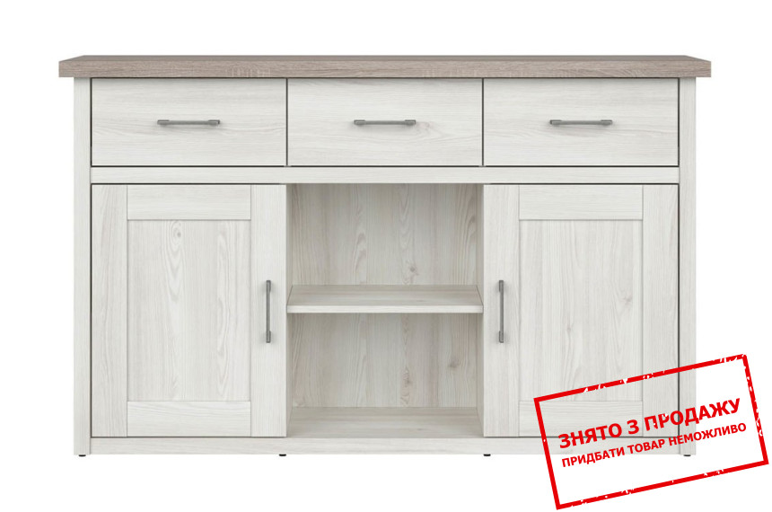 Комод Luca Juzi KOM2D3S BRW 2-дверний з 3 шухлядами Модрина сібіу світла/дуб сонома темний