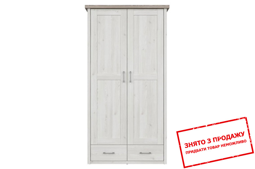 Шафа для одягу Luca Juzi SZF2D2S BRW 2-дверна Модрина сібіу світла/дуб сонома темний