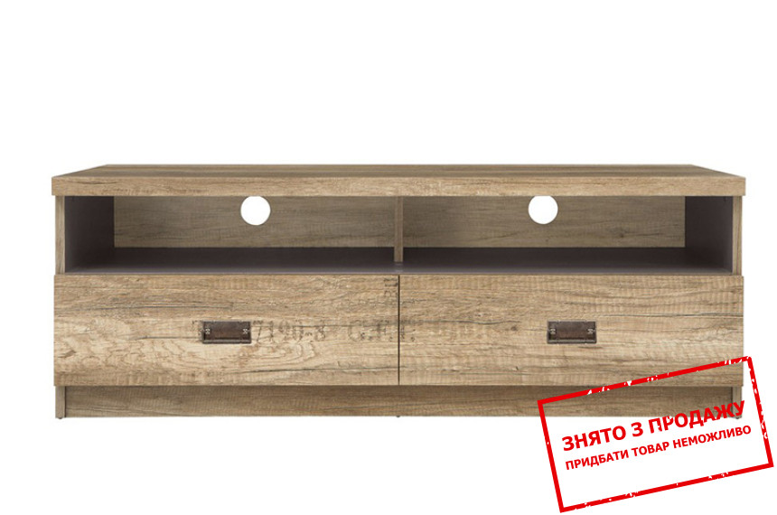 Тумба під ТВ Malcolm RTV2S BRW з 2 шухлядами Дуб каньйон монумент/сірий вольфрам