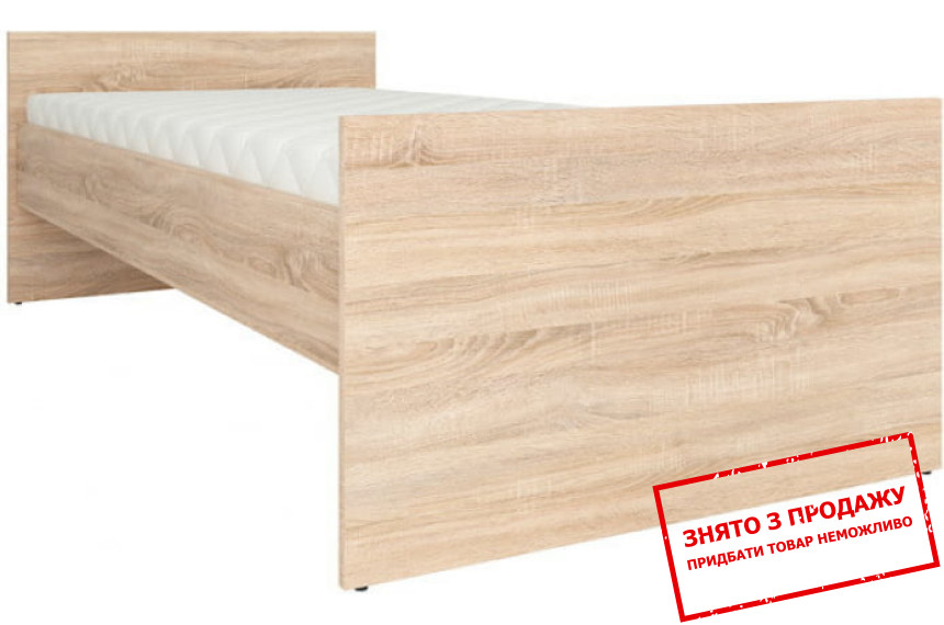 Ліжко односпальне (Без підстави, без матраца) Nepo Plus LOZ90 BRW