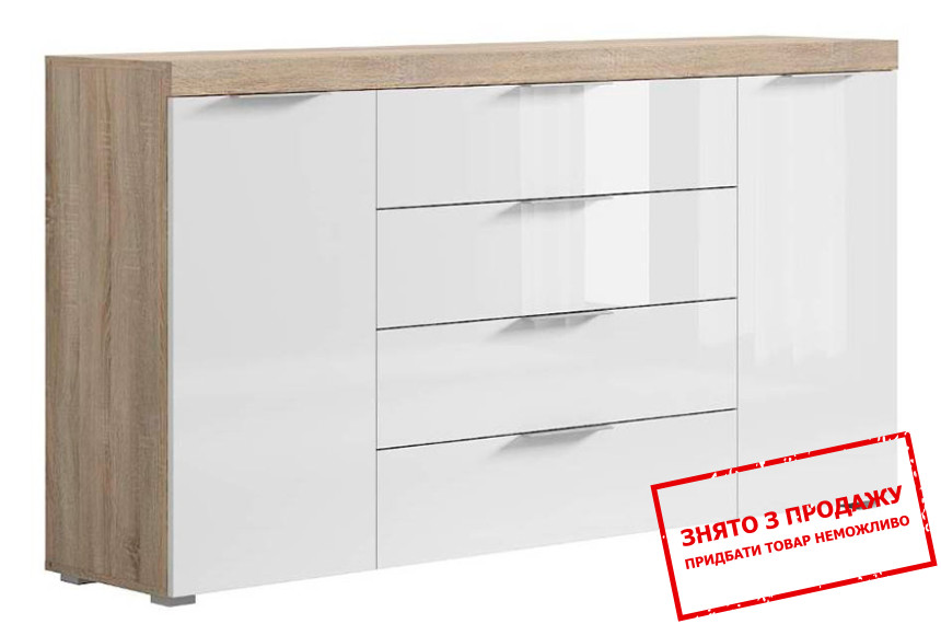 Комод Venlo Дуб сонома/білий глянець KOM2D4S/180 BRW