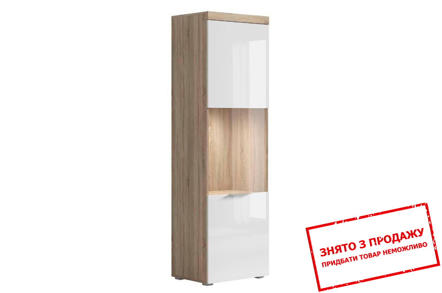 Вітрина Venlo Дуб сонома/білий глянець WIT55 BRW