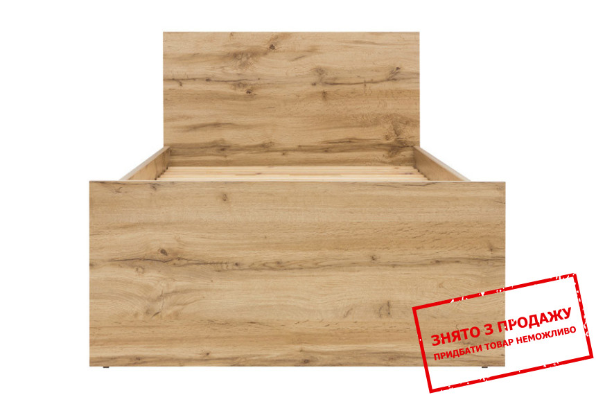 Ліжко (каркас) Злата / Zele LOZ90 БРВ односпальне Дуб тахо/білий матовий