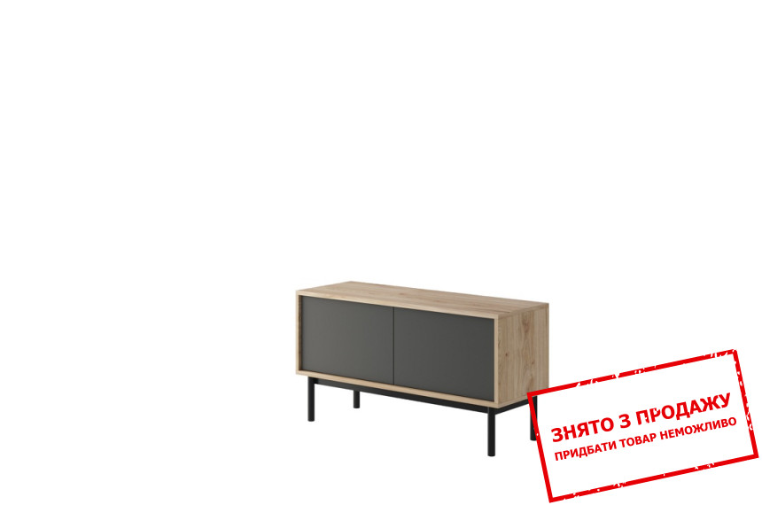 Тумба під ТВ Asic 2D/104 2-дверна Джексон хікорі/графіт