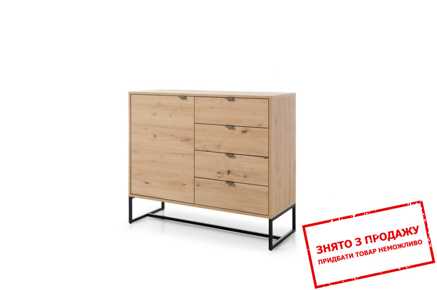 Комод Cramber 1D4S/103 1-дверний з 4 шухлядами Дуб артизан