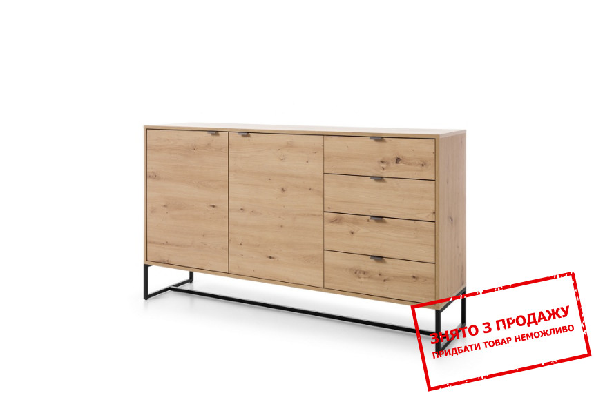 Комод Cramber 2D4S/153 2-дверний з 4 шухлядами Дуб артизан