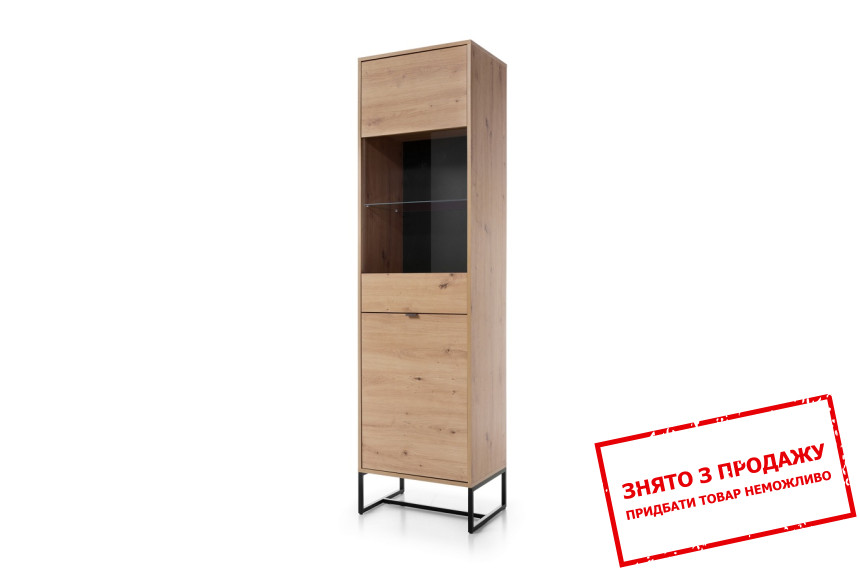 Вітрина висока Cramber 2D1W/53 2-дверна Дуб артизан