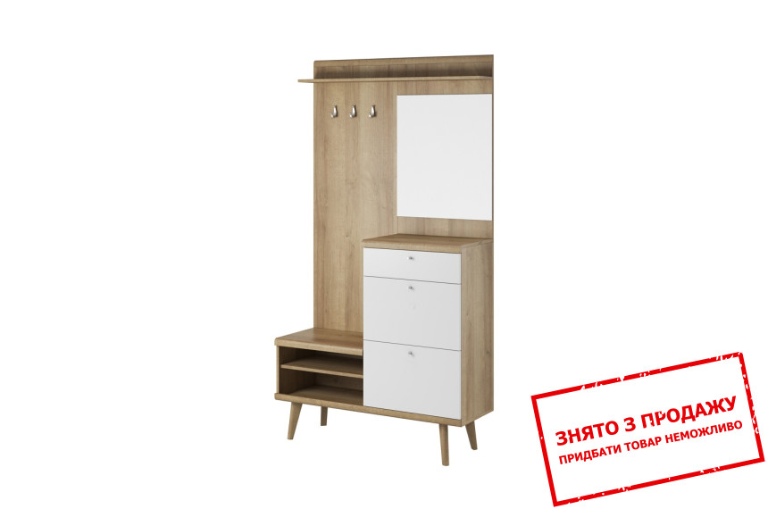 Передпокій Crimo 2-дверний з 1 шухлядою Дуб рів'єра/білий