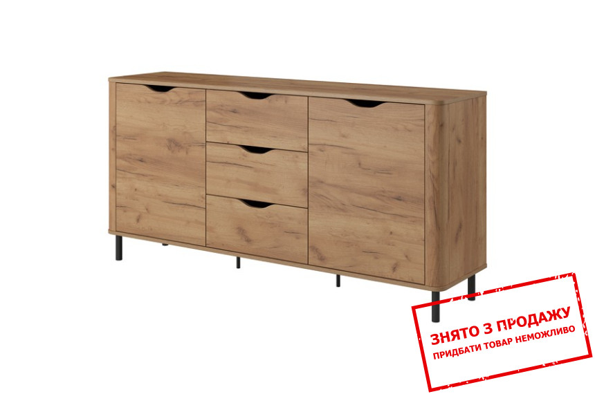 Комод Santi 2D3S/163 2-дверний з 3 шухлядами Дуб крафт золотий