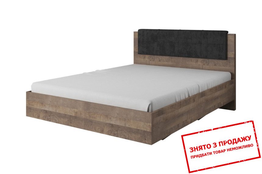 Ліжко (каркас) Perfect Home Арден / Arden 160 з м'яким ізголів'ям двоспальне Дуб санд гранж/матера