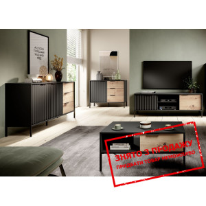 Стінка у вітальню Perfect Home Рейв / Rave B Чорни...