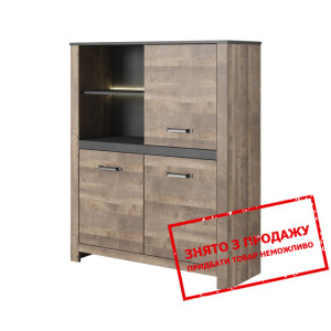 Вітрина низька Sand 3D/110 3-дверна Дуб санд гранж...