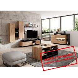 Модульна вітальня Alva дуб крафт/антрацит Polskie meble