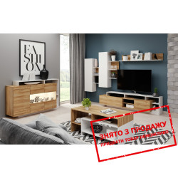 Модульна вітальня Alva дуб грандсон/білий Polskie meble