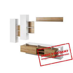 Стінка у вітальню Alva Дуб грандсон/білий...