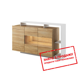 Комод Alva 3D2W/155 3-дверний Дуб грандсон/білий