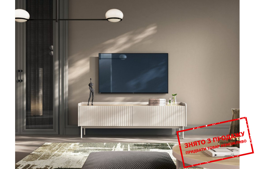 Тумба під ТВ Perfect Home Левел / Level 2D/153 2-дверна Беж/дуб сканді