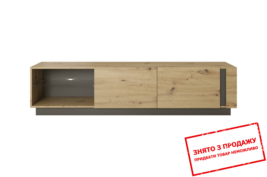 Тумба під ТВ Perfect Home Арко / Arco 2D/187 2-дверна Дуб артизан/графіт
