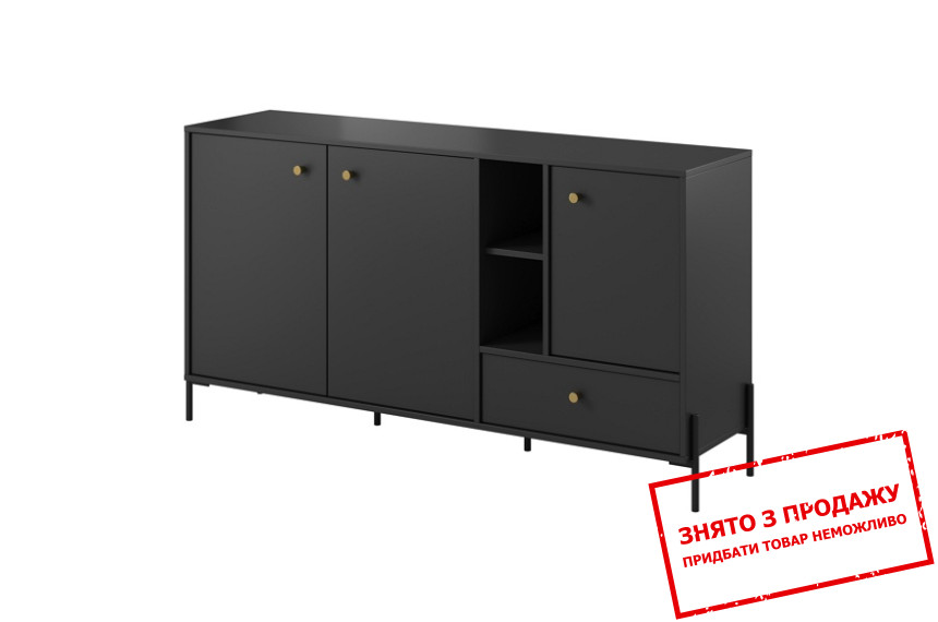 Комод Notte 3DS/157 3-дверний з 1 шухлядою Антрацит