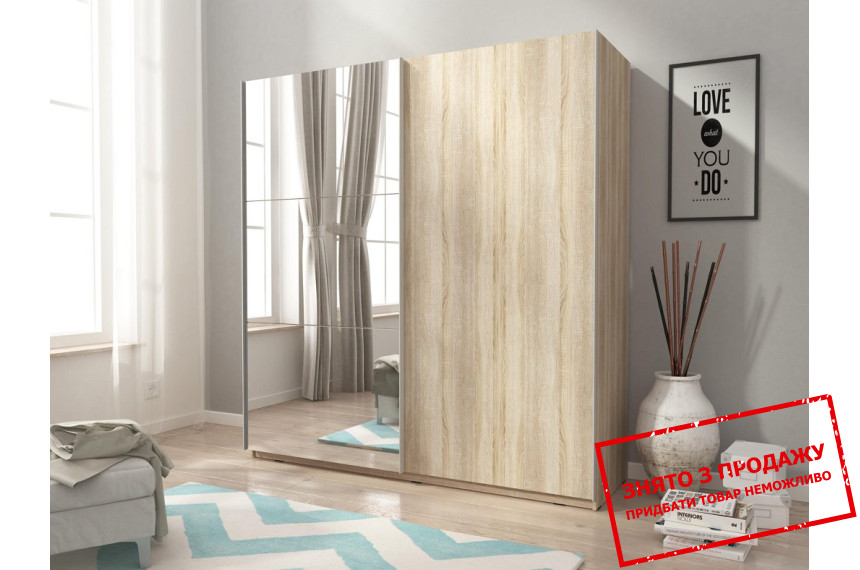 Шафа-купе Міка II / Mika II 200 Perfect Home 2-дверна з дзеркалом Дуб сонома
