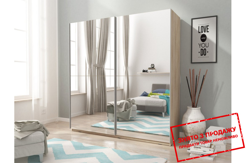 Шафа-купе Міка III / Mika III 200 Perfect Home 2-дверна з дзеркалом Дуб сонома