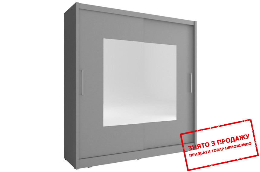 Шафа-купе Вікі IX / Wiki IX 180 Perfect Home 2-дверна з дзеркалом Графіт