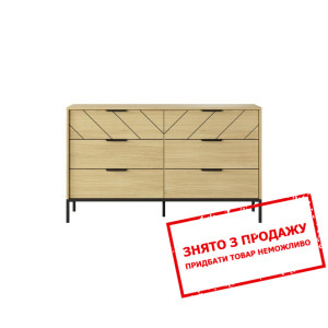 Комод Verso 6S/138 з 6 шухлядами Дуб сканді/чорний...