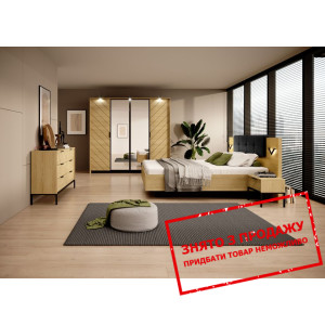 Набір меблів у спальню Verso Дуб сканді/чорний...