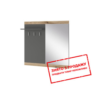 Вішак Voke настінний з дзеркалом Дуб евок/графіт...