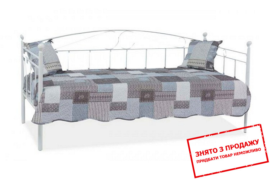 Ліжко металеве (з основою) Signal Ankara 90х200 односпальне Білий
