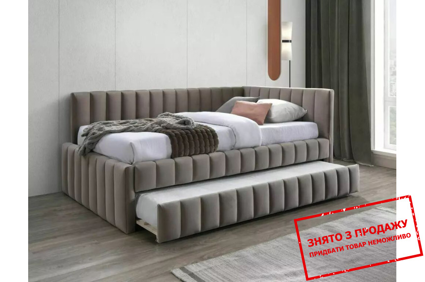 Ліжко (з ламелями) Signal ALFIE VELVET 120x200 односпальне