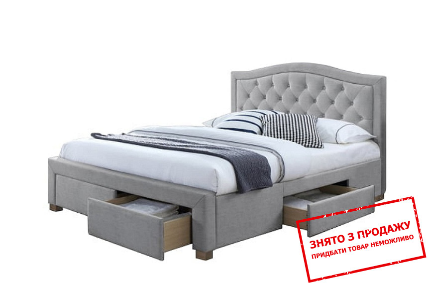 Ліжко (з ламелями) Signal Electra 180x200 двоспальне Сірий