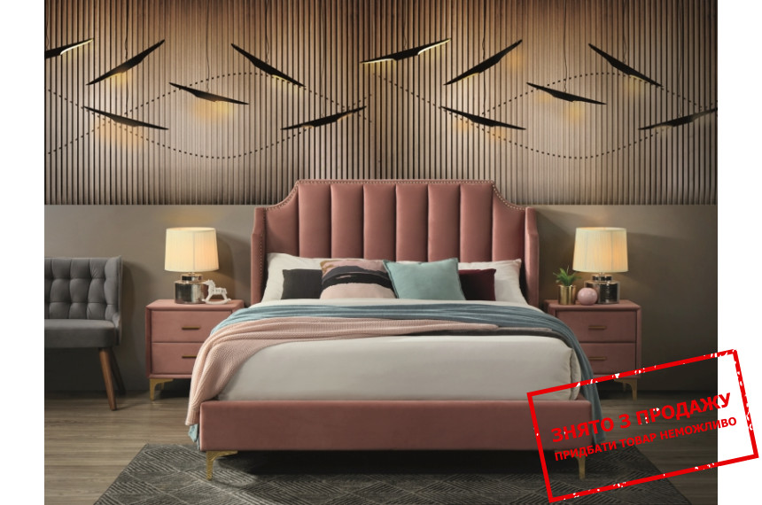 Ліжко (з ламелями) Signal Monako 160x200 Velvet двоспальне